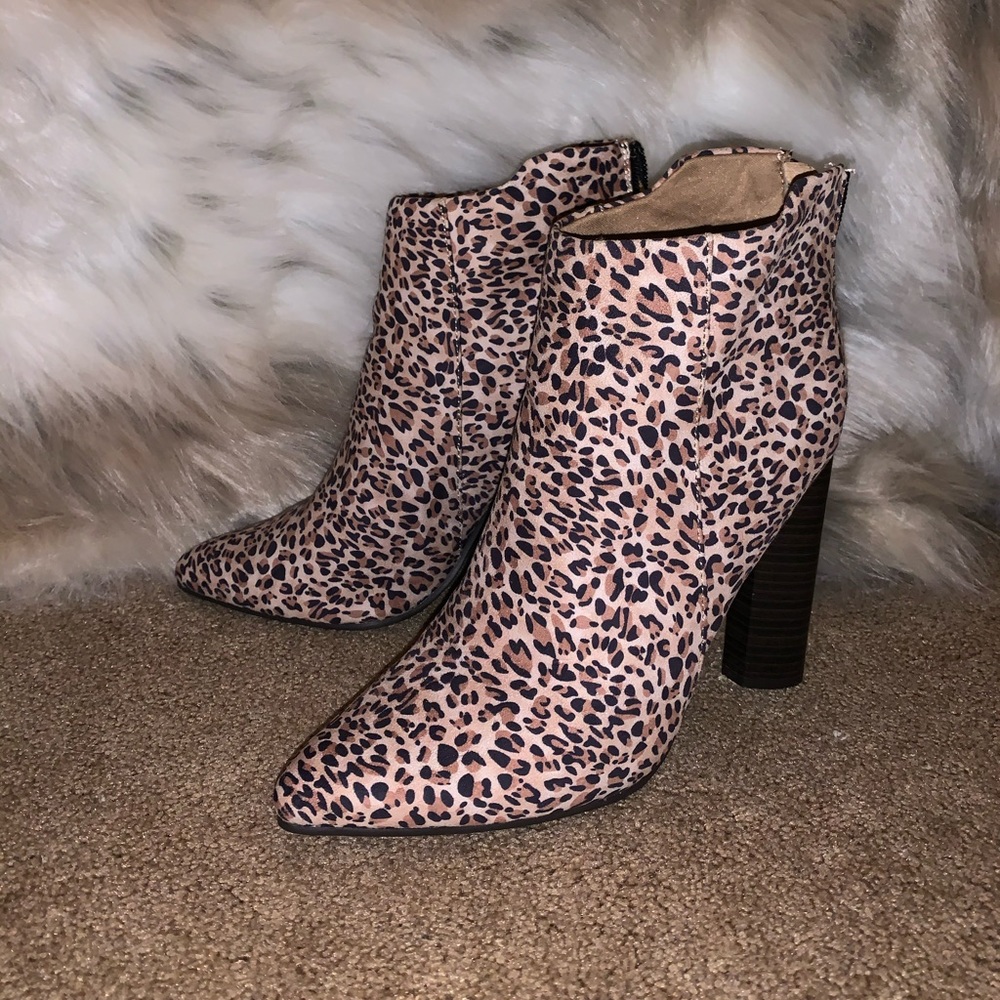 Leopard Print Booties